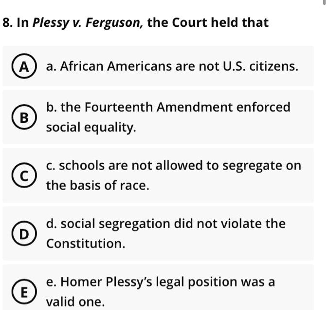 Plessy v 2024 ferguson amendment