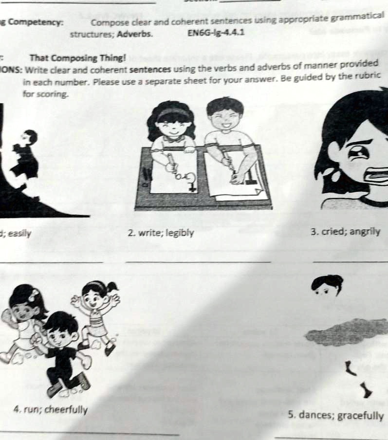 VIDEO solution 1. climbed; easily 2. write; legibly 3. cried; angrily