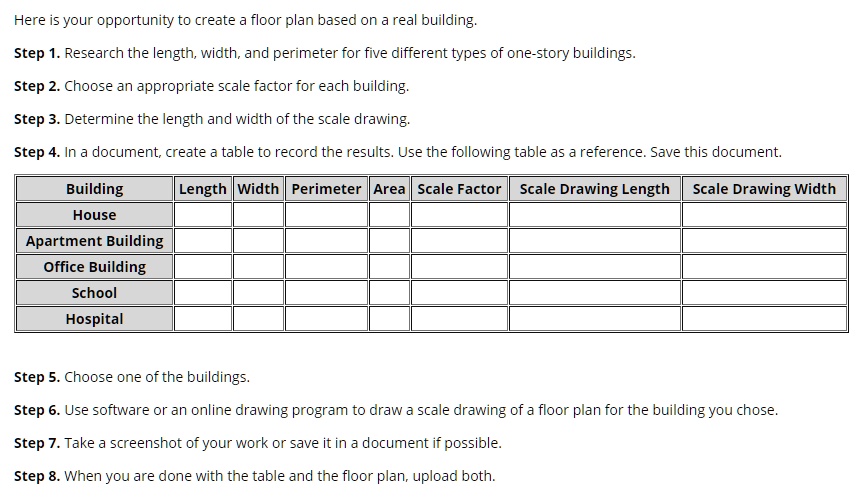 SOLVED: Here is your opportunity to create a floor plan based on a real ...