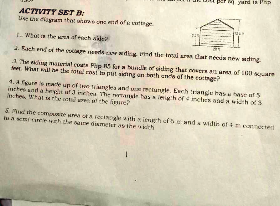 SOLVED: "use the diagram that shows one end of a cottages.[tex]1. 2. 3