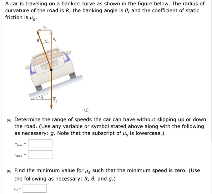 a car is traveling on a banked curve as shown in the figure below the ...