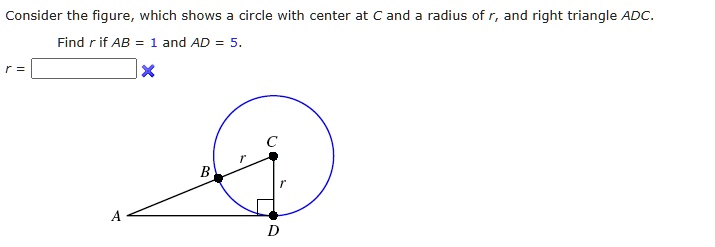 SOLVED: Consider the figure which shows circle with center at C and ...