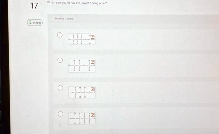 Which Compound Has The Lowest Boiling Point