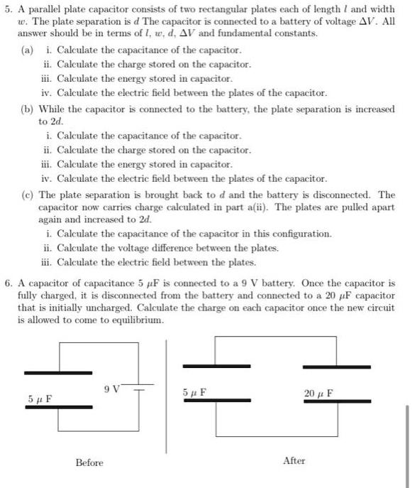 a parallel plate capacitor consists of two rectangular plates each of ...
