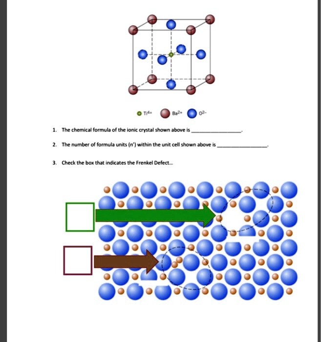 Solved 1 The Chemical Formula Of The Ionic Crystal Shown Above Is 2