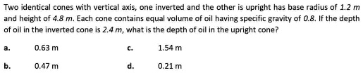 Inverted Cone Shape Base Two identical cones with vertical axis, one inverted and the other is ...