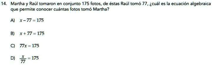 SOLVED: si sabes la respuesta responde 14. Martha y Raúl tomaron en ...