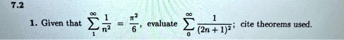 72 72 66 evaluate 1 given that cite theorems used 2n 1 72078