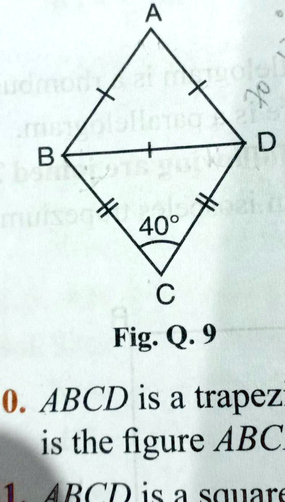 'ABCD is a kite if angle BCD is equal to 40 degree find angle bdc and angle abc full detail'