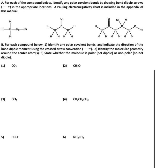 a for each of the compound below identify any polar covalent bonds by ...