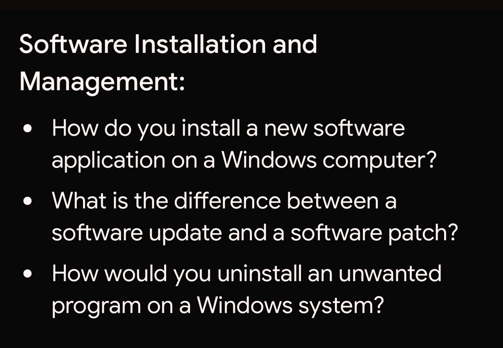 software installation and management how do you install a new software ...
