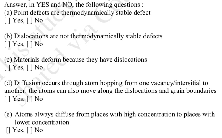 SOLVED: Answer, In YES And NO, The Following Questions: (a) Point ...