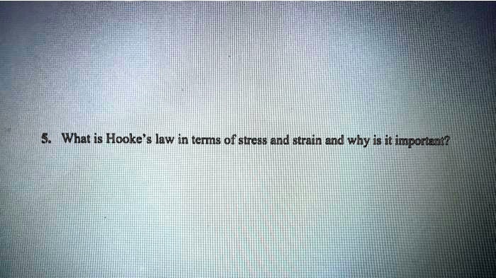 What is Hooke's law in terms of stress and strain, and why is it important?