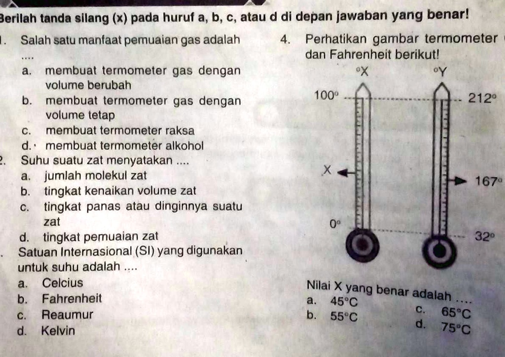 SOLVED: Bantu Jawab Kak Ya Plis :v Jerilah Tanda Silang (x) Pada Huruf ...