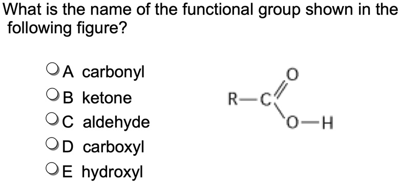 what is the name of the functional group shown in the following figure ...