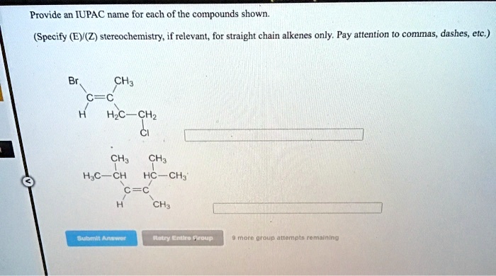 Provide An Iupac Name For Each Of The Compounds Shown Solvedlib 7868