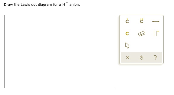 SOLVED: Draw the Lewis dot diagram for anion