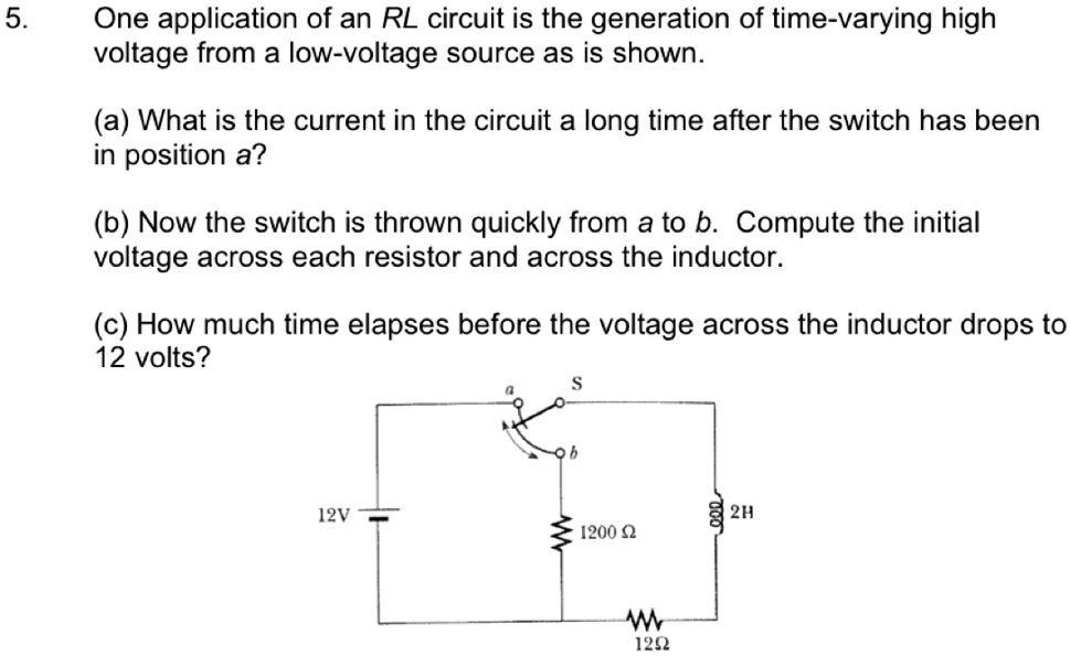 SOLVED One application of an RL circuit is the generation of time