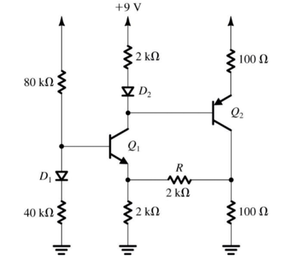 SOLVED: Consider The Circuit Shown Below. The |VBE | And VD (the Diode ...