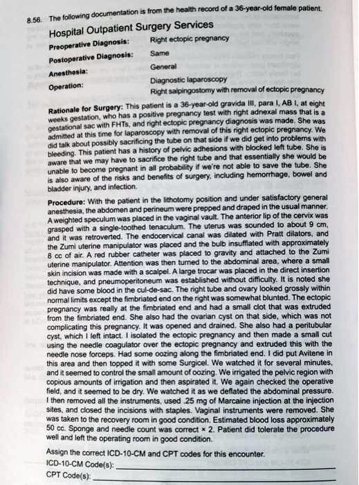 SOLVED Texts 4 dx codes and 2 cpt codes Hospital Outpatient Surgery