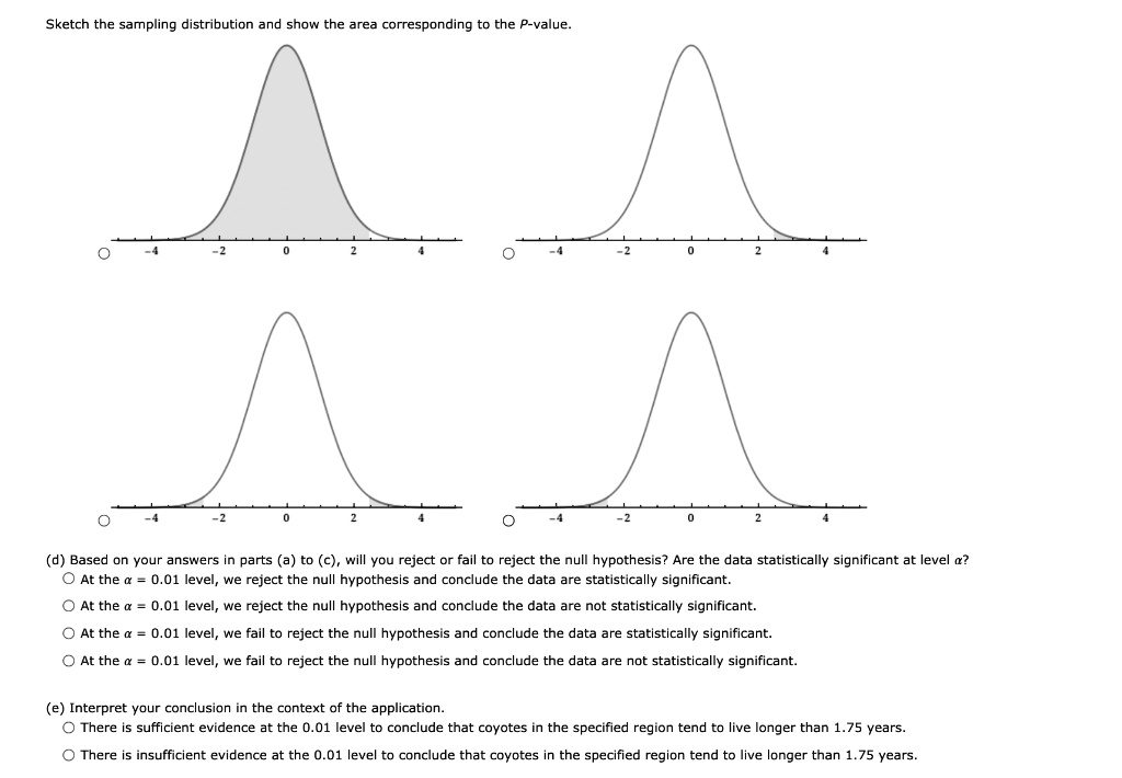 SOLVED: Sketch the sampling distribution and show the area ...