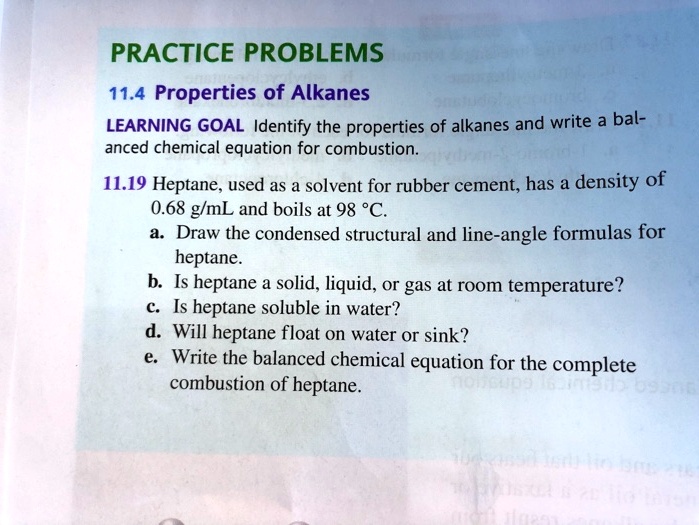SOLVED PRACTICE PROBLEMS 11.4 Properties of Alkanes LEARNING GOAL Identify the properties of