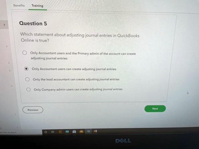 Question 5 Which statement about adjusting journal entries in 