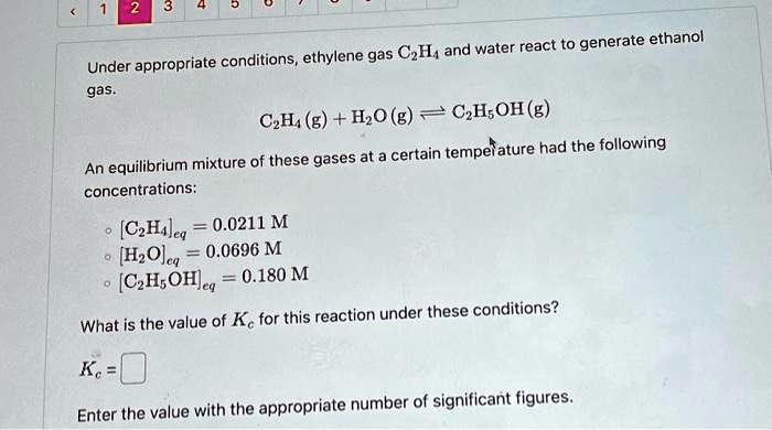 SOLVED Under appropriate conditions ethylene gas C2H4 and