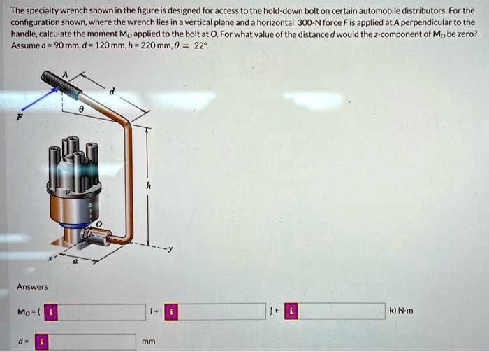 SOLVED The specialty wrench shown in the figure is designed for access