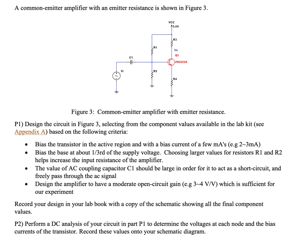 VIDEO solution A commonemitter amplifier with an emitter resistance