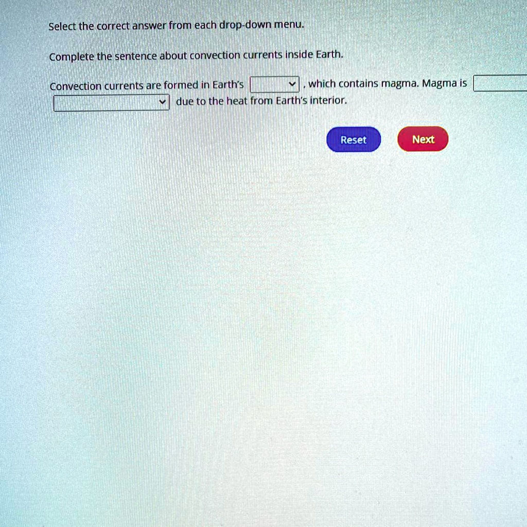 Select the correct answer from each drop-down menu. Complete the ...