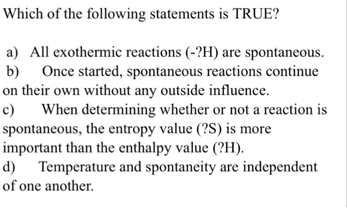 Which Statement Is Always True For Exothermic Reactions