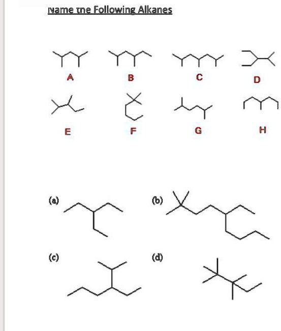 name ine following alkanes x 24156
