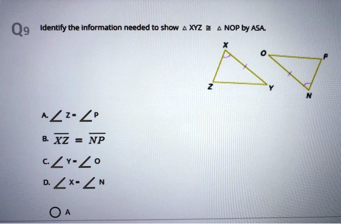 qg identify the information needed to show xyz nop by asa