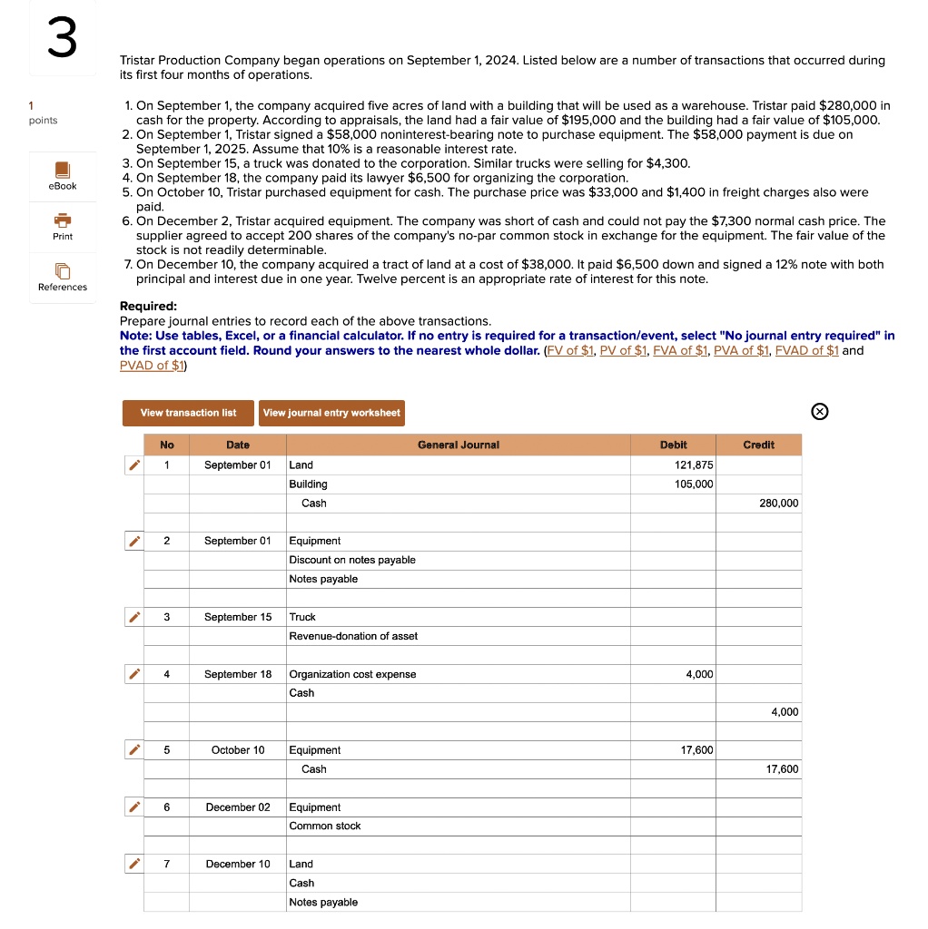 SOLVED 3 Tristar Production Company Began Operations On September 1   B4abc136d5f343dc95a7b2a54f406a45 