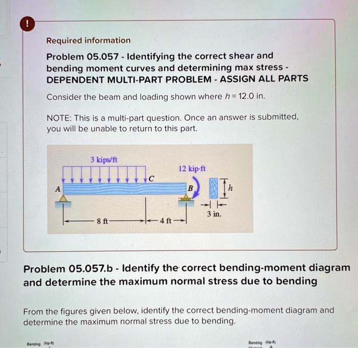 SOLVED: Please Show The Bending Moment Diagram And Determine The Max ...