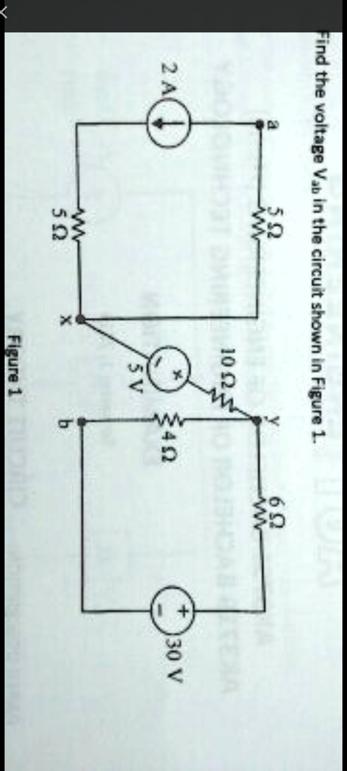 find the voltage va b in the circuit shown in figure 1 figure 1