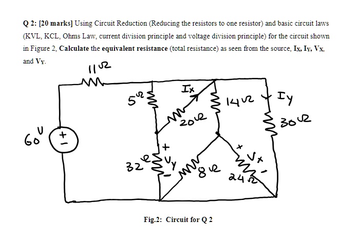 q 2 20 marks using circuit reduction reducing the resistors to one ...