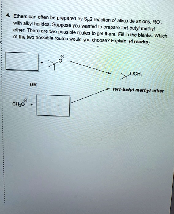 Ethers Can Often Be Prepared By S2 Reaction Of With Solvedlib