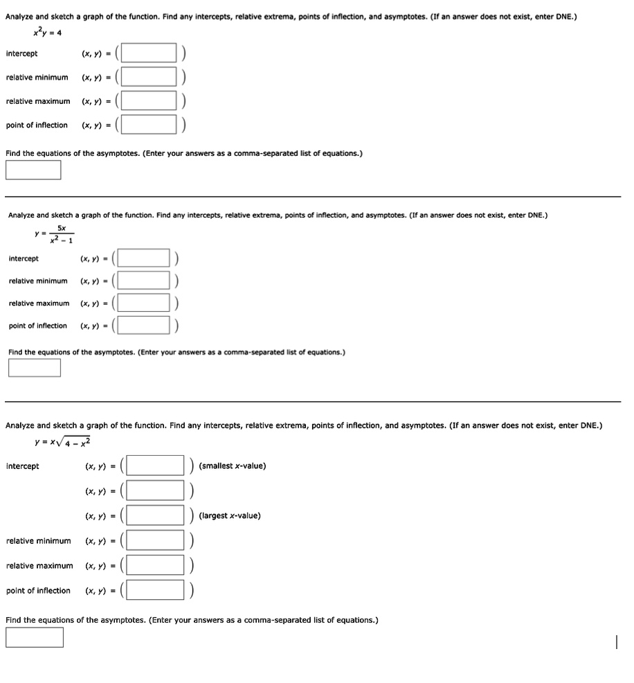 SOLVED Analyze and sketch the graph of the function. Find any