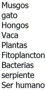 SOLVED: Dime de los siguientes seres bióticos si son productores ...