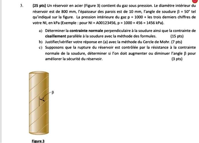 SOLVED: A Steel Tank (Figure 3) Contains Gas Under Pressure. The Inside ...