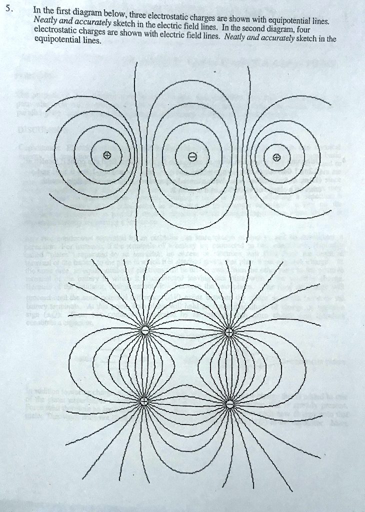 Electrostatic Draw Computer SOLVED: In the First diagram below, three electrostatic Neatly and ...