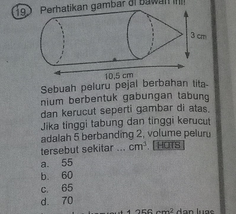 (19.) Perhatikan gambar ol oawanimi Sebuah peluru pejal berbahan ...