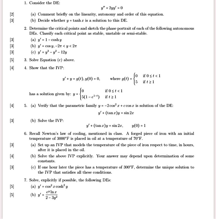 SOLVED: Consider the DE: 2yy