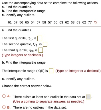 SOLVED: Use The Accompanying Data Set Complete The Following Actons ...