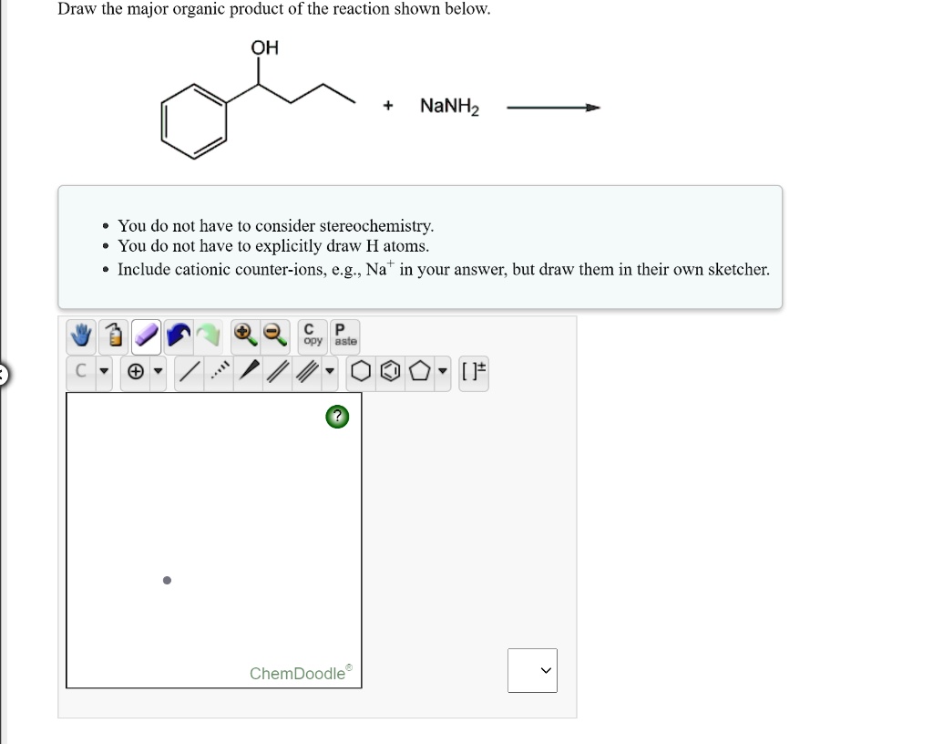 SOLVED Draw the major organic product of the reaction shown below OH
