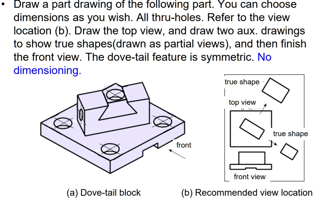 Dimensions as you wish. All through-holes. Refer to the view location ...