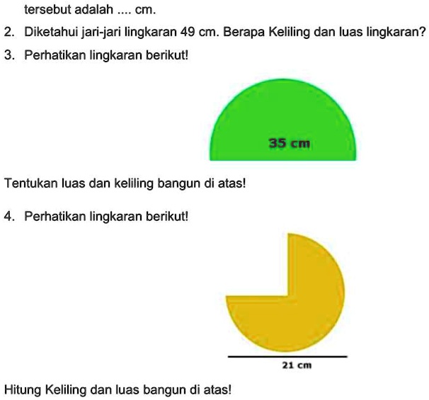 SOLVED: Bantuin- Jangan Asal Yah Tersebut Adalah Cm Diketahui Jari-jari ...