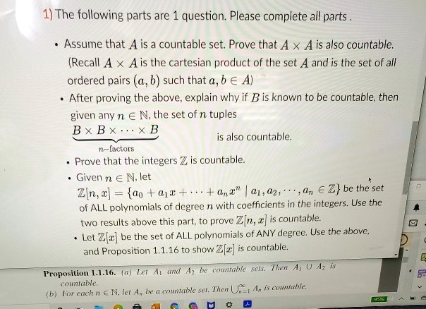 SOLVED: The Following Parts Are Questions: Please Complete All Parts ...